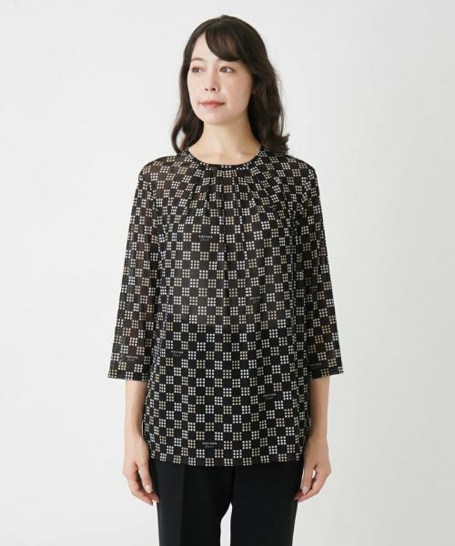 Leilian PLUS HOUSE / レリアンプラスハウス カットソー | 総柄プルオーバー【ROCHAS Premiere】 | 詳細4