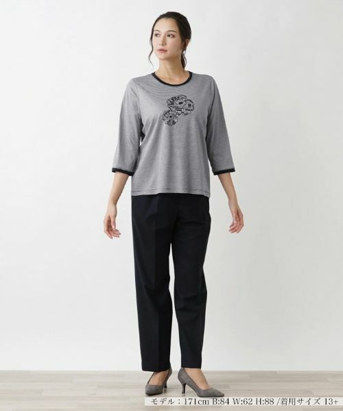 Leilian PLUS HOUSE / レリアンプラスハウス カットソー | ボーダーカットソー【MUSE BY ROCHAS Premiere】 | 詳細1