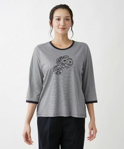 Leilian PLUS HOUSE / レリアンプラスハウス カットソー | ボーダーカットソー【MUSE BY ROCHAS Premiere】 | 詳細4