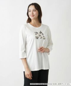 Leilian PLUS HOUSE / レリアンプラスハウス カットソー | クロップドスリーブカットソー【MUSE BY ROCHAS Premiere】