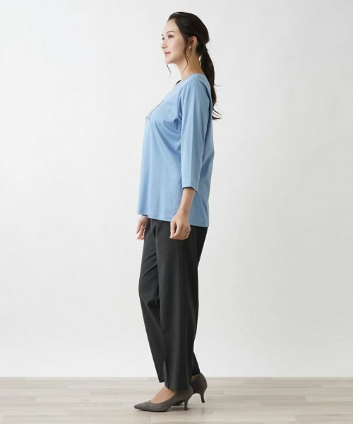 Leilian PLUS HOUSE / レリアンプラスハウス カットソー | クロップドスリーブカットソー【MUSE BY ROCHAS Premiere】 | 詳細5