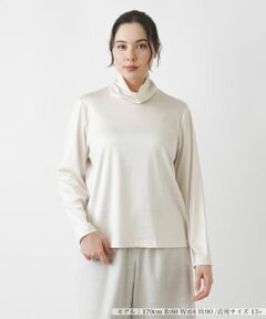Leilian PLUS HOUSE / レリアンプラスハウス カットソー | 【店舗人気】ハイネックカットソー【シルク混】