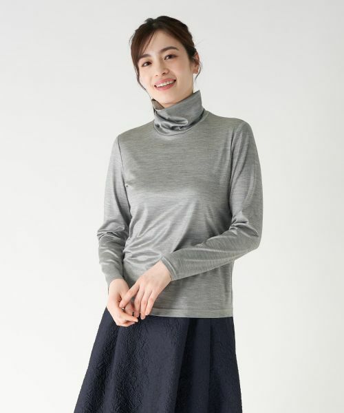 Leilian PLUS HOUSE / レリアンプラスハウス カットソー | 【店舗人気】ハイネックカットソー【シルク混】 | 詳細4