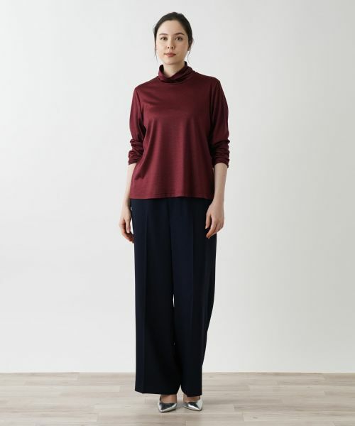 Leilian PLUS HOUSE / レリアンプラスハウス カットソー | 【店舗人気】タートルネックカットソー【シルク混】 | 詳細1