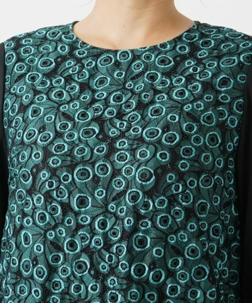 Leilian PLUS HOUSE / レリアンプラスハウス ドレス | ピーコックモチーフワンピース【プラス企画】 | 詳細7