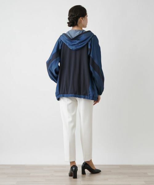 Leilian PLUS HOUSE / レリアンプラスハウス カーディガン・ボレロ | 異素材ドッキングパーカー【MUSE BY ROCHAS Premiere】 | 詳細3