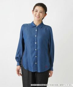 Leilian PLUS HOUSE / レリアンプラスハウス シャツ・ブラウス | デニム風ブラウス【MUSE BY ROCHAS Premiere】