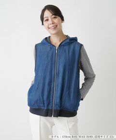 Leilian PLUS HOUSE / レリアンプラスハウス テーラードジャケット | フーデッドベスト【MUSE BY ROCHAS Premiere】