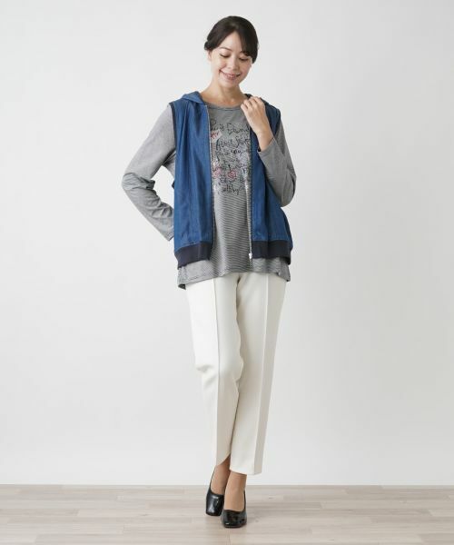 Leilian PLUS HOUSE / レリアンプラスハウス テーラードジャケット | フーデッドベスト【MUSE BY ROCHAS Premiere】 | 詳細4