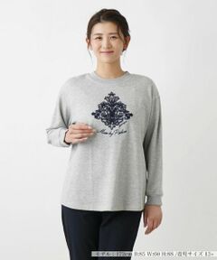 Leilian PLUS HOUSE / レリアンプラスハウス カットソー | フロント刺繍カットソー【MUSE BY ROCHAS Premiere】