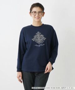 Leilian PLUS HOUSE / レリアンプラスハウス カットソー | フロント刺繍カットソー【MUSE BY ROCHAS Premiere】