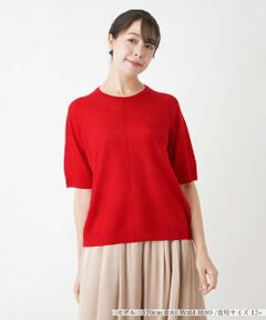 Leilian PLUS HOUSE / レリアンプラスハウス レース切替ニットプルオーバー レース切替ニットプルオーバー|レリアン プラスハウス
