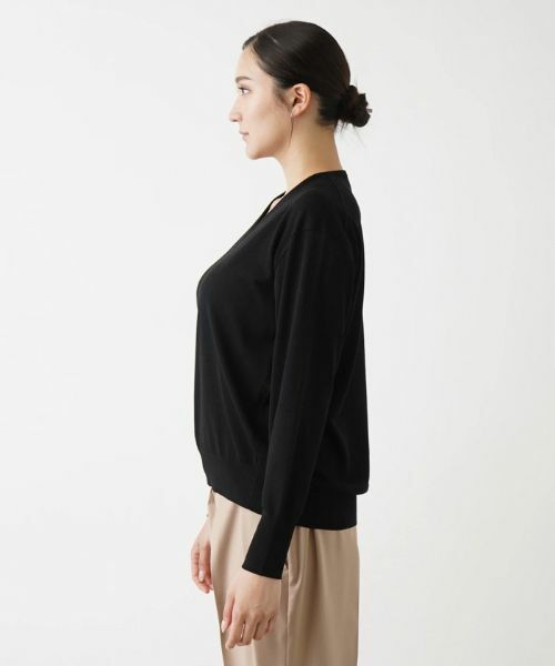 Leilian PLUS HOUSE / レリアンプラスハウス ニット・セーター | ハイゲージ長袖ニットプルオーバー【BOURGE】 | 詳細10