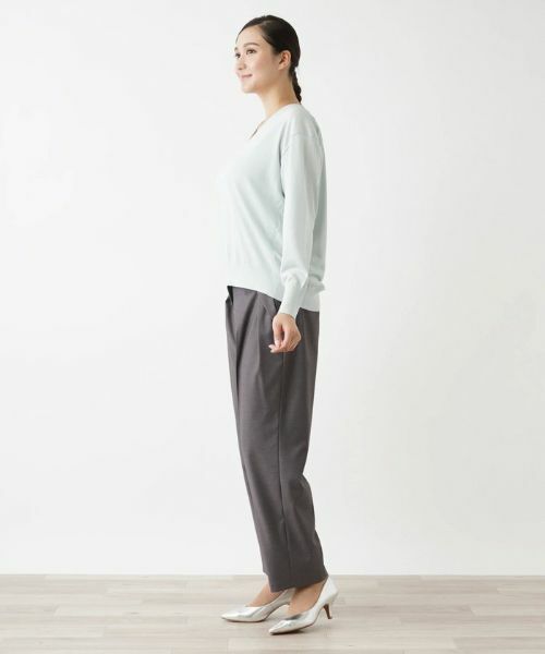 Leilian PLUS HOUSE / レリアンプラスハウス ニット・セーター | ハイゲージ長袖ニットプルオーバー【BOURGE】 | 詳細4