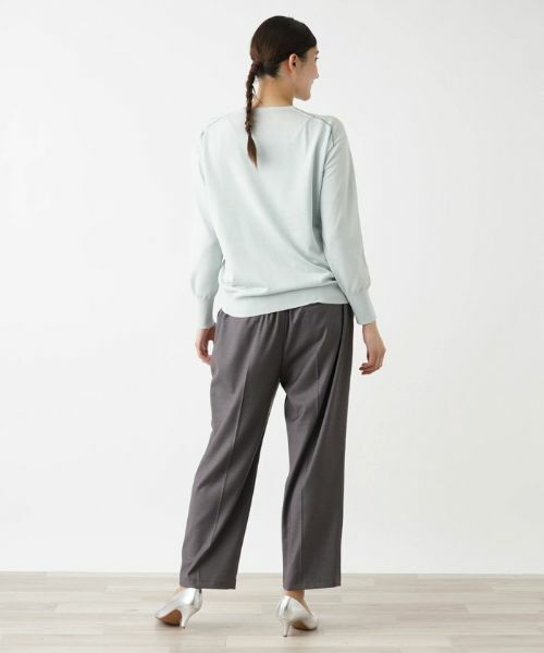 Leilian PLUS HOUSE / レリアンプラスハウス ニット・セーター | ハイゲージ長袖ニットプルオーバー【BOURGE】 | 詳細5