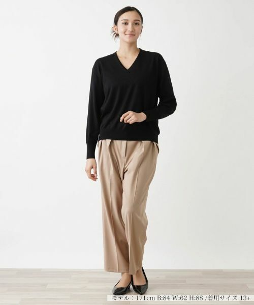 Leilian PLUS HOUSE / レリアンプラスハウス ニット・セーター | ハイゲージ長袖ニットプルオーバー【BOURGE】 | 詳細6