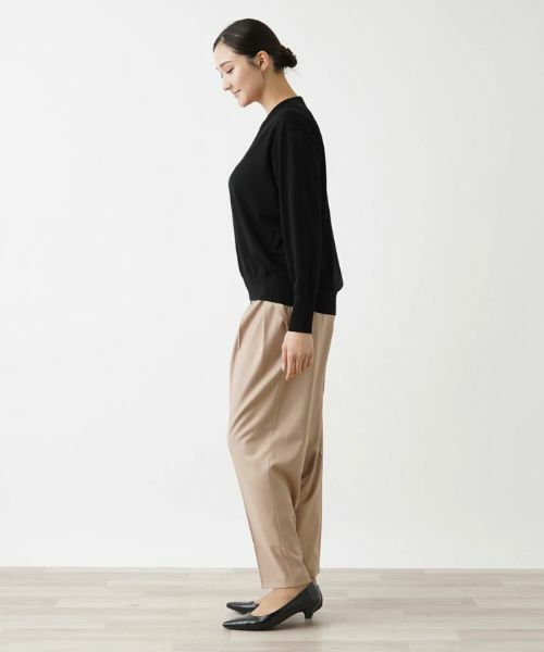 Leilian PLUS HOUSE / レリアンプラスハウス ニット・セーター | ハイゲージ長袖ニットプルオーバー【BOURGE】 | 詳細7