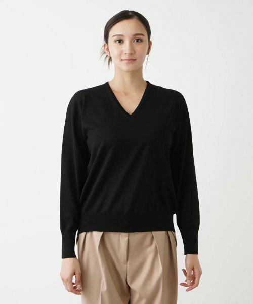 Leilian PLUS HOUSE / レリアンプラスハウス ニット・セーター | ハイゲージ長袖ニットプルオーバー【BOURGE】 | 詳細9