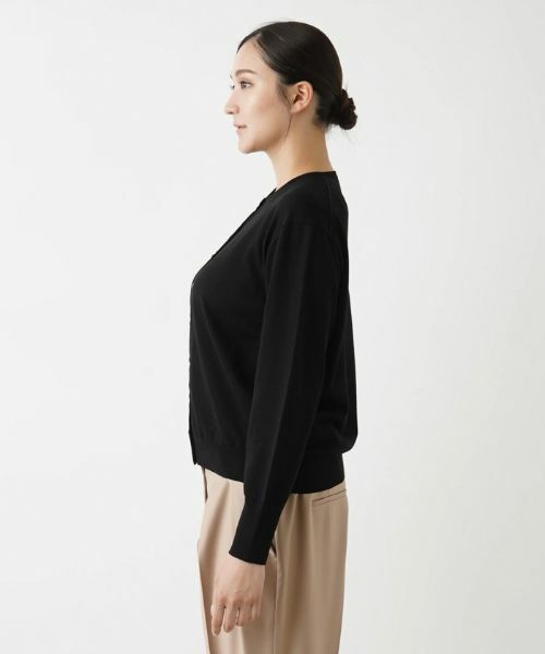 Leilian PLUS HOUSE / レリアンプラスハウス カーディガン・ボレロ | ハイゲージ長袖ニットカーディガン【BOURGE】 | 詳細10