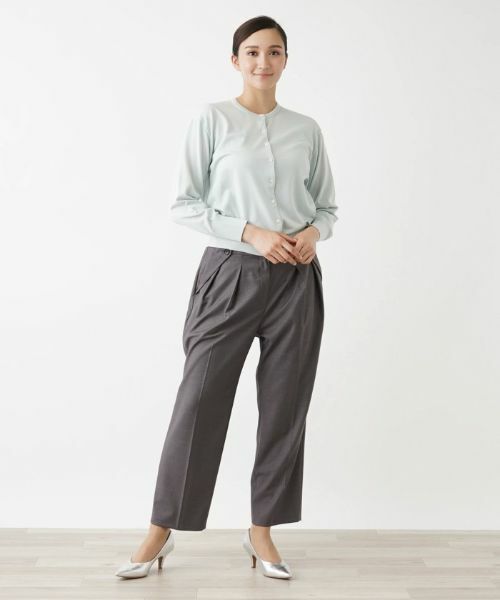 Leilian PLUS HOUSE / レリアンプラスハウス カーディガン・ボレロ | ハイゲージ長袖ニットカーディガン【BOURGE】 | 詳細3