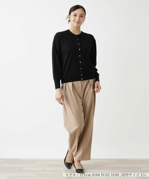 Leilian PLUS HOUSE / レリアンプラスハウス カーディガン・ボレロ | ハイゲージ長袖ニットカーディガン【BOURGE】 | 詳細6
