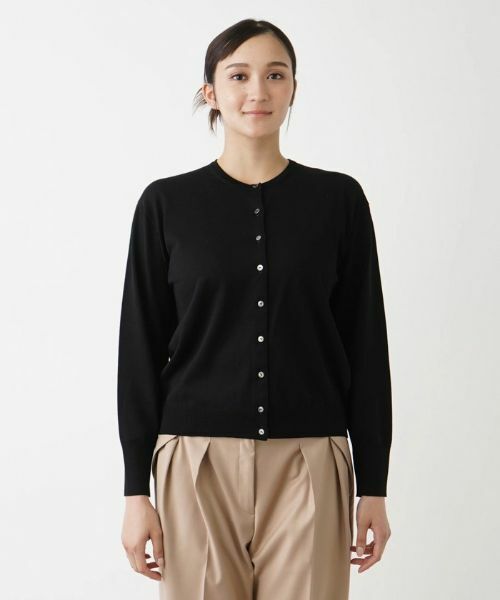 Leilian PLUS HOUSE / レリアンプラスハウス カーディガン・ボレロ | ハイゲージ長袖ニットカーディガン【BOURGE】 | 詳細9