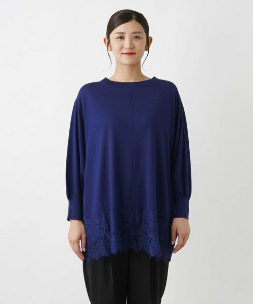 Leilian PLUS HOUSE / レリアンプラスハウス ニット・セーター | チュニック丈ニットプルオーバー【Leilian WHITE LABEL】【BOURGE】 | 詳細10