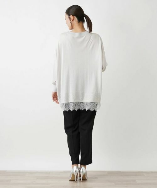 Leilian PLUS HOUSE / レリアンプラスハウス ニット・セーター | チュニック丈ニットプルオーバー【Leilian WHITE LABEL】【BOURGE】 | 詳細3