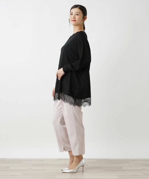 Leilian PLUS HOUSE / レリアンプラスハウス ニット・セーター | チュニック丈ニットプルオーバー【Leilian WHITE LABEL】【BOURGE】 | 詳細5