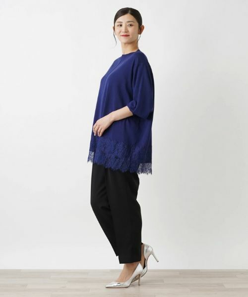 Leilian PLUS HOUSE / レリアンプラスハウス ニット・セーター | チュニック丈ニットプルオーバー【Leilian WHITE LABEL】【BOURGE】 | 詳細8