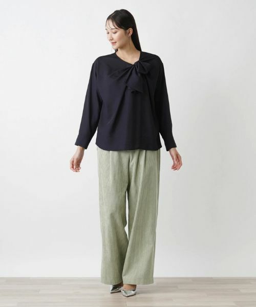Leilian PLUS HOUSE / レリアンプラスハウス シャツ・ブラウス | リボンデザインブラウス【BOURGE】 | 詳細1