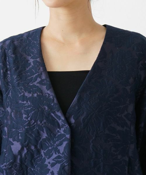 Leilian PLUS HOUSE / レリアンプラスハウス テーラードジャケット | フラワーレースノーカラージャケット | 詳細10