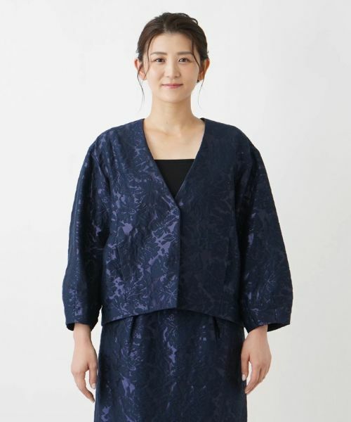 Leilian PLUS HOUSE / レリアンプラスハウス テーラードジャケット | フラワーレースノーカラージャケット | 詳細7