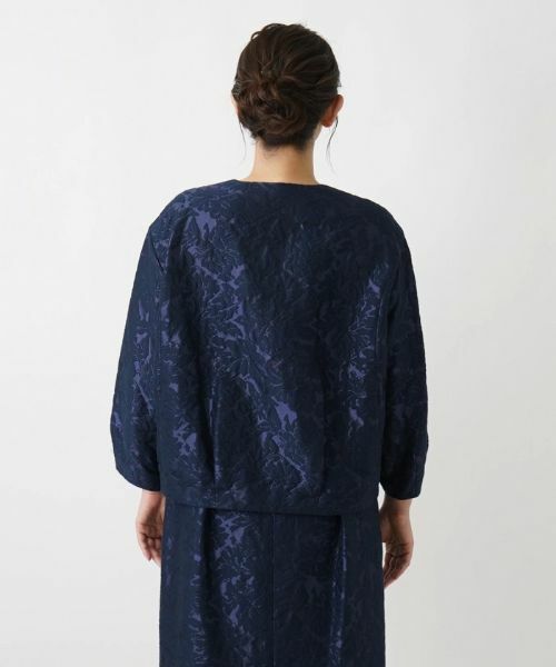 Leilian PLUS HOUSE / レリアンプラスハウス テーラードジャケット | フラワーレースノーカラージャケット | 詳細9