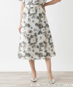 Leilian PLUS HOUSE / レリアンプラスハウス ミニ・ひざ丈スカート | 【セットアップ対応商品】フレアスカート