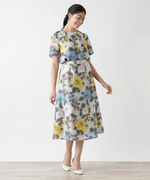 Leilian PLUS HOUSE / レリアンプラスハウス ミニ・ひざ丈スカート | 【セットアップ対応商品】フレアスカート | 詳細12