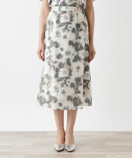 Leilian PLUS HOUSE / レリアンプラスハウス ミニ・ひざ丈スカート | 【セットアップ対応商品】フレアスカート | 詳細4