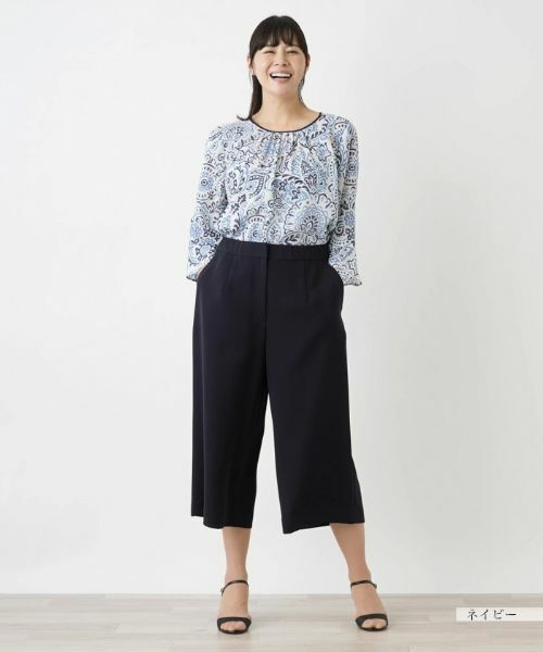 Leilian PLUS HOUSE / レリアンプラスハウス その他パンツ | クロップドワイドパンツ【BOURGE】 | 詳細12