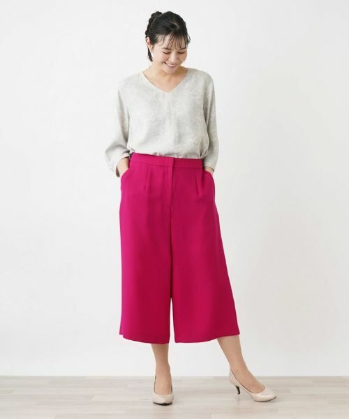 Leilian PLUS HOUSE / レリアンプラスハウス その他パンツ | クロップドワイドパンツ【BOURGE】 | 詳細18
