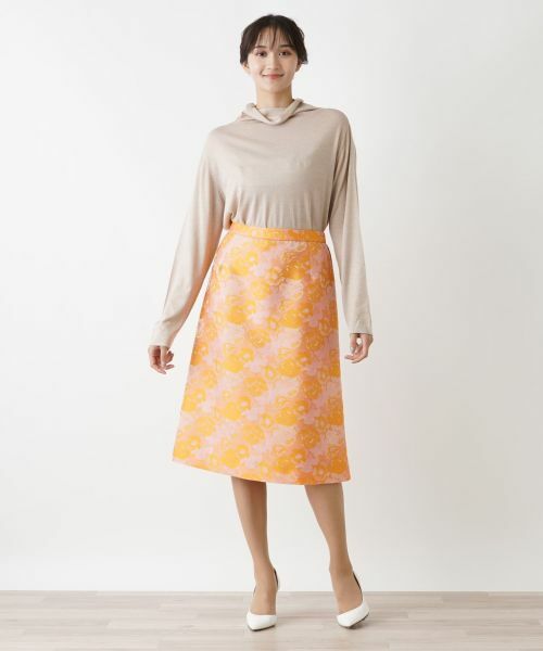 Leilian PLUS HOUSE / レリアンプラスハウス ミニ・ひざ丈スカート | ジャカードスカート | 詳細1