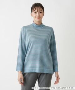 Leilian PLUS HOUSE / レリアンプラスハウス ニット・セーター | ボーダー柄カットソー