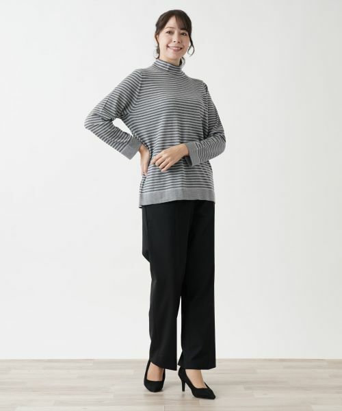 Leilian PLUS HOUSE / レリアンプラスハウス ニット・セーター | ボーダー柄カットソー | 詳細1