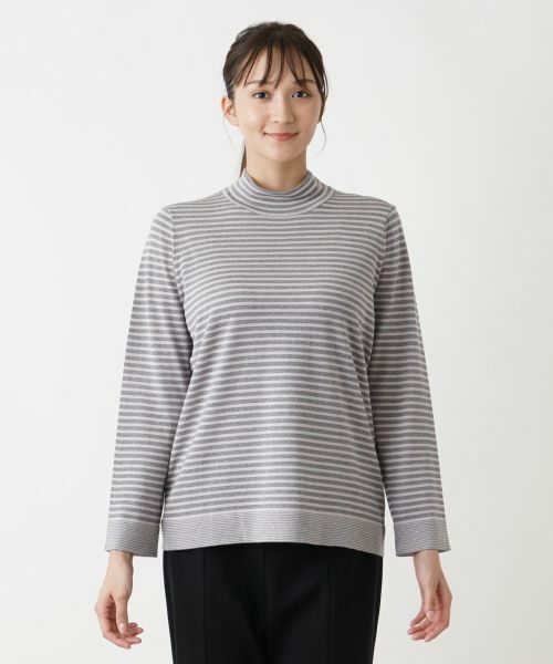 Leilian PLUS HOUSE / レリアンプラスハウス ニット・セーター | ボーダー柄カットソー | 詳細10