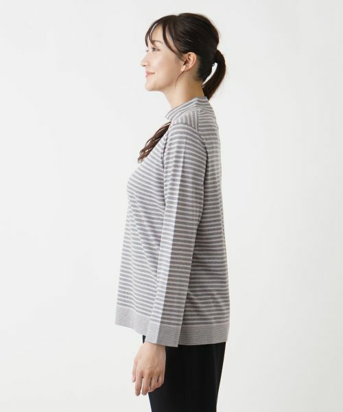 Leilian PLUS HOUSE / レリアンプラスハウス ニット・セーター | ボーダー柄カットソー | 詳細11