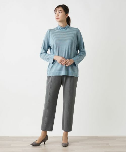 Leilian PLUS HOUSE / レリアンプラスハウス ニット・セーター | ボーダー柄カットソー | 詳細4