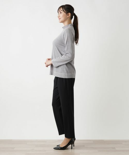 Leilian PLUS HOUSE / レリアンプラスハウス ニット・セーター | ボーダー柄カットソー | 詳細8
