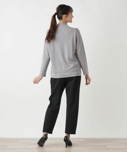Leilian PLUS HOUSE / レリアンプラスハウス ニット・セーター | ボーダー柄カットソー | 詳細9