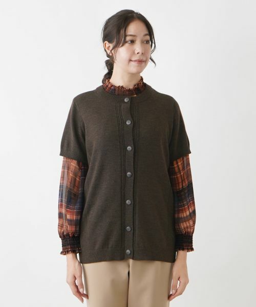 Leilian PLUS HOUSE / レリアンプラスハウス テーラードジャケット | ハーフスリーブニットベスト | 詳細12