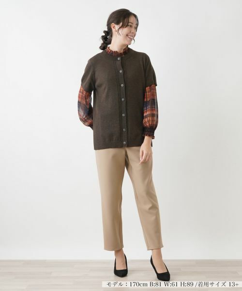 Leilian PLUS HOUSE / レリアンプラスハウス テーラードジャケット | ハーフスリーブニットベスト | 詳細9