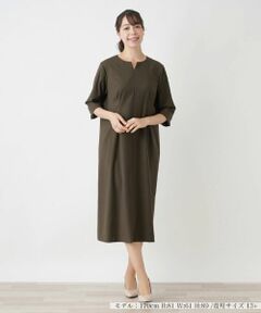 Leilian PLUS HOUSE / レリアンプラスハウス ドレス | キーネックワンピース